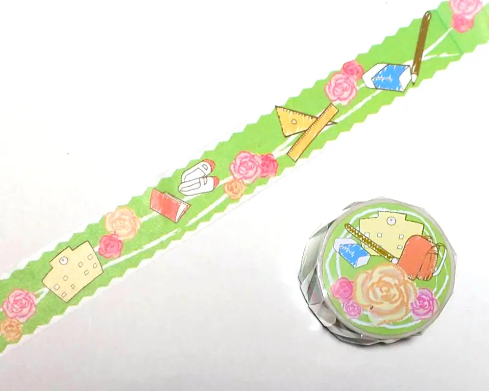 マスキングテープ『翔華のばらと学校』使用イメージ