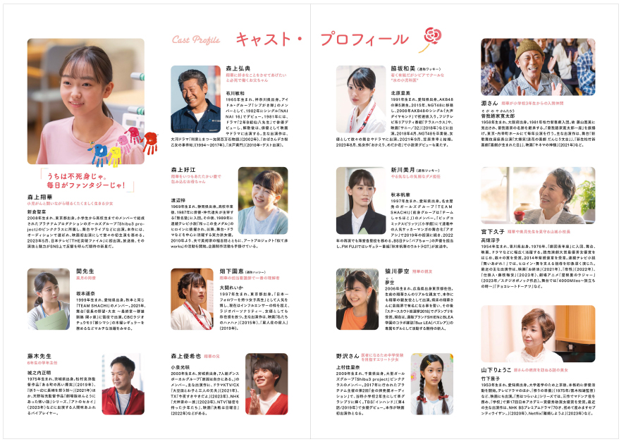 映画パンフレット キャスト・プロフィール誌面